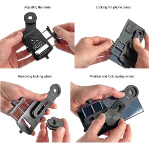 Adaptador Vario Smartoscope para Kowa con brazo óptico K30, Negro, 30 mm