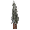 Árbol de Navidad artificial Clayre & Eef Verde-Blanco Ø 18x57 cm