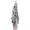Árbol de Navidad artificial Clayre & Eef Ø 18x57 cm con efecto nieve y tronco de madera