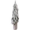 Árbol de Navidad artificial Clayre & Eef Ø 18x57 cm con efecto nieve y tronco de madera