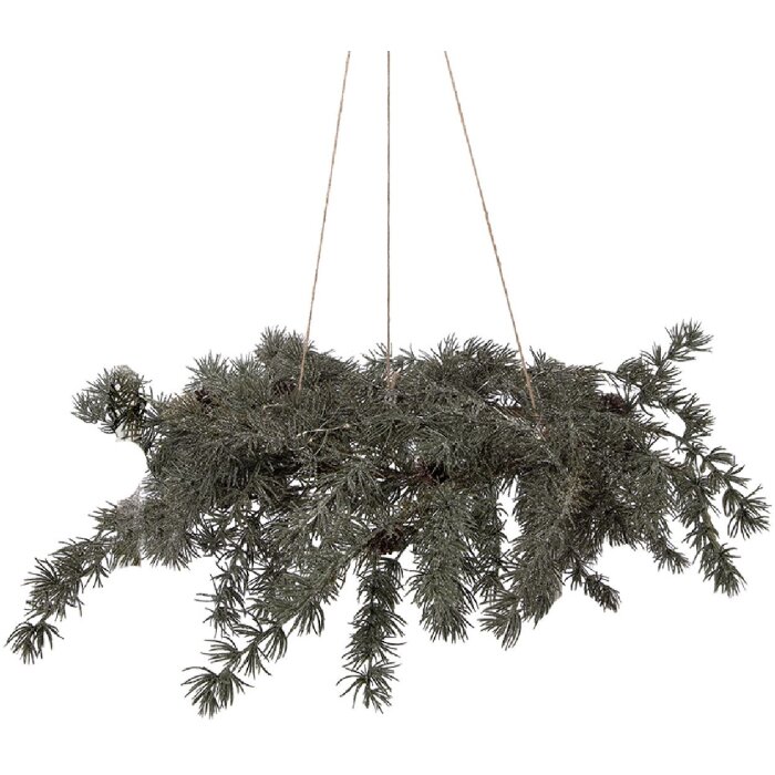 Adorno de Navidad Clayre & Eef 50839 con Luces LED Ø 60x8 cm / 3xAA