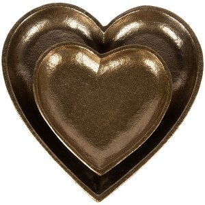 Plato decorativo Clayre & Eef 21x21x2 cm Dorado