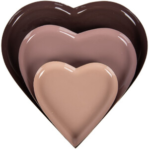 Juego de 3 ollas decorativas Clayre & Eef Rosa...