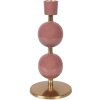 Soporte para velas Clayre & Eef Ø 9 cm x 19 cm Rosa-Gold