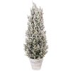Clayre & Eef 50850 Árbol de Navidad artificial Ø 27 cm x 70 cm verde-blanco