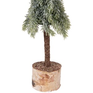 Árbol de Navidad artificial Clayre & Eef 66427 Verde-Blanco Ø 10x35 cm