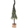 Árbol de Navidad artificial Clayre & Eef 66427 Verde-Blanco Ø 10x35 cm