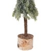 Árbol de Navidad artificial Clayre & Eef 66427 Verde-Blanco Ø 10x35 cm
