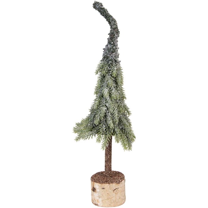 Árbol de Navidad artificial Clayre & Eef 66428 Ø 13x50 cm verde-blanco