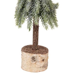 Árbol de Navidad artificial Clayre & Eef 66428 Ø 13x50 cm verde-blanco