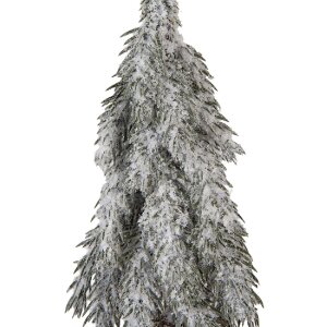 Árbol de Navidad artificial Clayre & Eef 66429 Verde-Blanco Ø 12x32 cm