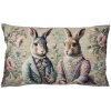 Funda de cojín Clayre & Eef KT036.056 35x50 cm Conejos Gobelin Vintage Flores