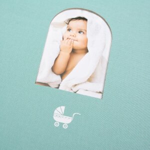 Album de bebé Goldbuch Cozy Nest Aqua 30x31 cm Cuero de lino con ventana