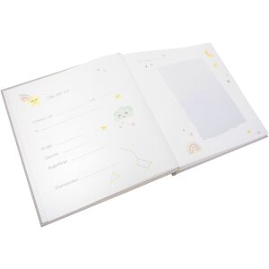 Álbum de bebé Goldbuch Cozy Nest Gris Arena 30x31 cm Lino 58 páginas Prólogo ilustrado