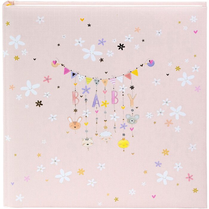 Álbum de bebé Goldbuch Lullaby Line Girl 30x31 cm con impresión artística 58 páginas y texto decorativo