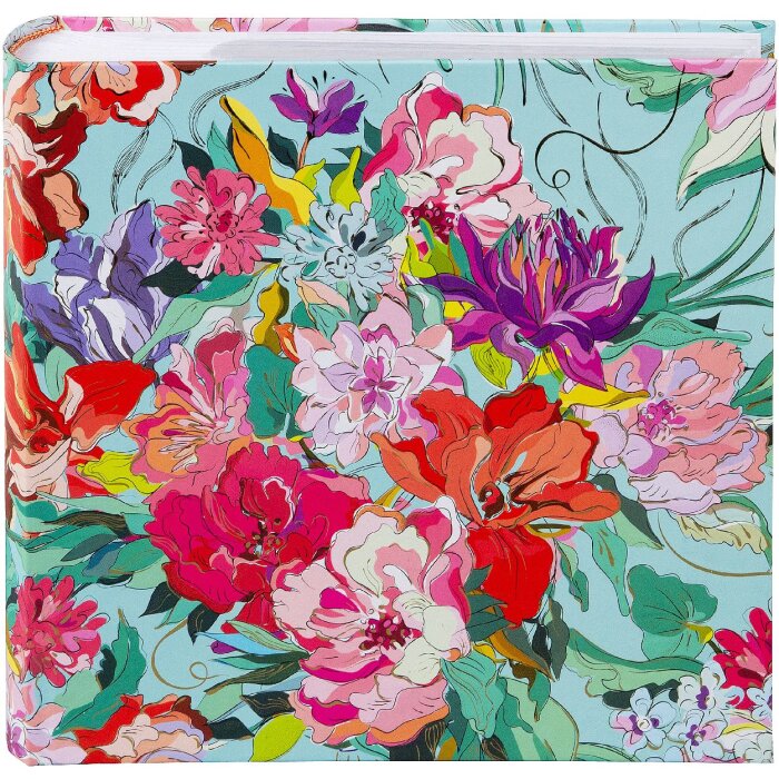 Álbum de fotos Goldbuch "Velvet Bloom" para 200 fotos 10x15 cm, cubierta con impresión artística, relieve y grabado, tamaño 23x23 cm