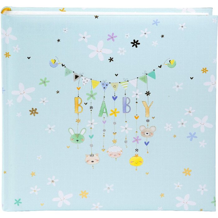 Álbum de fotos Goldbuch Lullaby Line Boy 25x25 cm 60 páginas blancas con pergamino