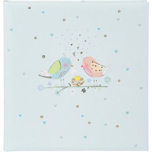 Álbum de fotos Goldbuch Loving Birds Boy 30x31 cm con acabado en relieve dorado y páginas de pergamino