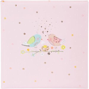 Álbum de fotos Goldbuch Loving Birds Girl 30x31 cm 60 páginas fotocarton rosa