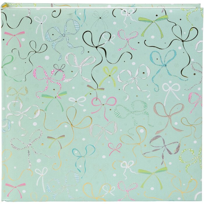 Álbum de fotos Goldbuch Ribboné menta 30x31 cm 60 páginas fotocarton dorado