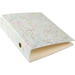 Portafolios Goldbuch Ribboné taupe 28x32 cm con grabado en oro y espejo interior