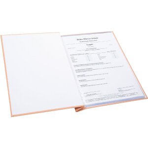 Mapa de documentos Goldbuch Estiloso naranja melocotón 24x31 cm con 12 fundas transparentes