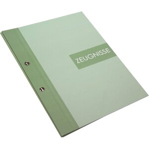 Mapa de documentos Goldbuch Zweiklang matcha 24x31 cm con 12 fundas transparentes