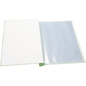 Mapa de documentos Goldbuch Zweiklang matcha 24x31 cm con 12 fundas transparentes