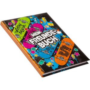 Libro de amigos Goldbuch Skateboards 15x21 cm DIN A5 con 88 páginas ilustradas