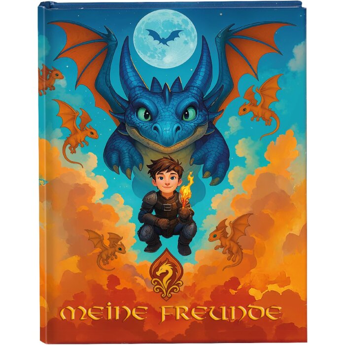 Libro de amigos Drachenfreund de Goldbuch 15x21 cm, DIN A5, 88 páginas ilustradas