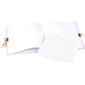 Cuaderno Sweet Beat 16,5 x 16,5 cm, 96 páginas, relieve dorado, cierre dorado