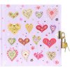 Cuaderno Sweet Beat 16,5 x 16,5 cm, 96 páginas, relieve dorado, cierre dorado