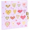 Cuaderno Sweet Beat 16,5 x 16,5 cm, 96 páginas, relieve dorado, cierre dorado