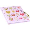 Cuaderno Sweet Beat 16,5 x 16,5 cm, 96 páginas, relieve dorado, cierre dorado