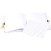 Cuaderno Sweet Beat 16,5 x 16,5 cm, 96 páginas, relieve dorado, cierre dorado