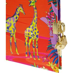 Diario Goldbuch Wild Life Girafas 16,5 x 16,5 cm, 96 páginas, acabado en relieve dorado