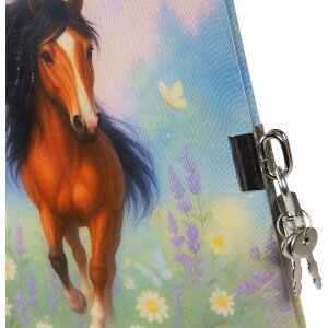 Diario Goldbuch Wiesenglück 16,5 x 16,5 cm blanco con cierre de seguridad