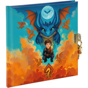 Diario Goldbuch Drachenfreund 16x16 cm, blanco, con...