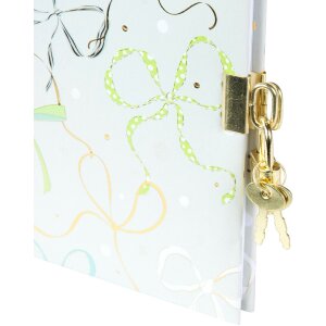 Diario Goldbuch Ribboné mint 16,5 x 16,5 cm con acabado en relieve dorado y resorte