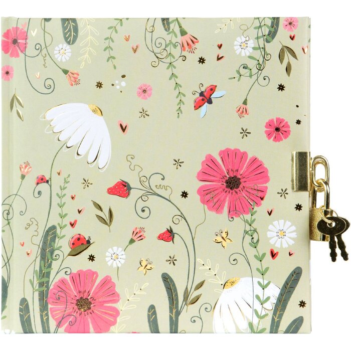Diario Goldbuch Secret Garden Time To Bloom 16,5 x 16,5 cm, Dorado