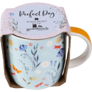 Taza de porcelana Goldbuch Secret Garden Blue, color azul