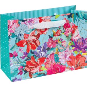 Bolsa de regalo Velvet Bloom 18x8 cm, Oro, 18 x 8 cm