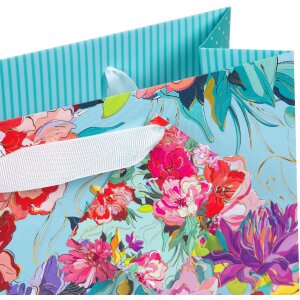 Bolsa de regalo Velvet Bloom 18x8 cm, Oro, 18 x 8 cm