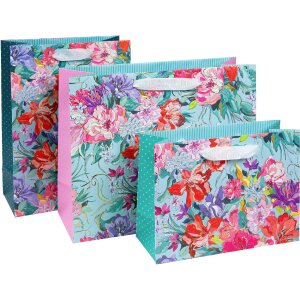 Bolsa de regalo Velvet Bloom 18x8 cm, Oro, 18 x 8 cm