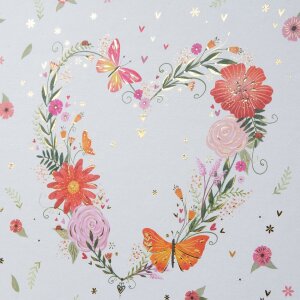 Libro de visitas Goldbuch Floral Embrace 24x22 cm, dorado, sin pergaminos