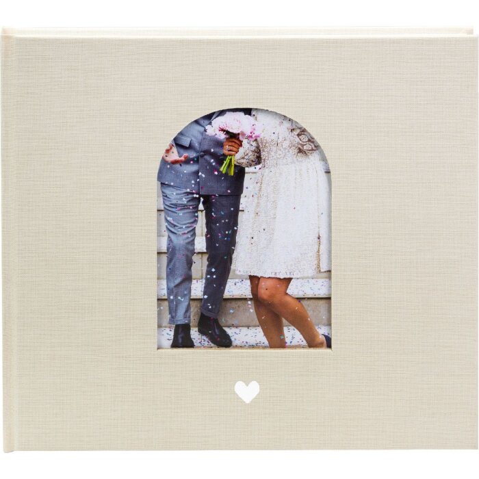 Libro de visitas Momento del Corazón Beige 24x22 cm