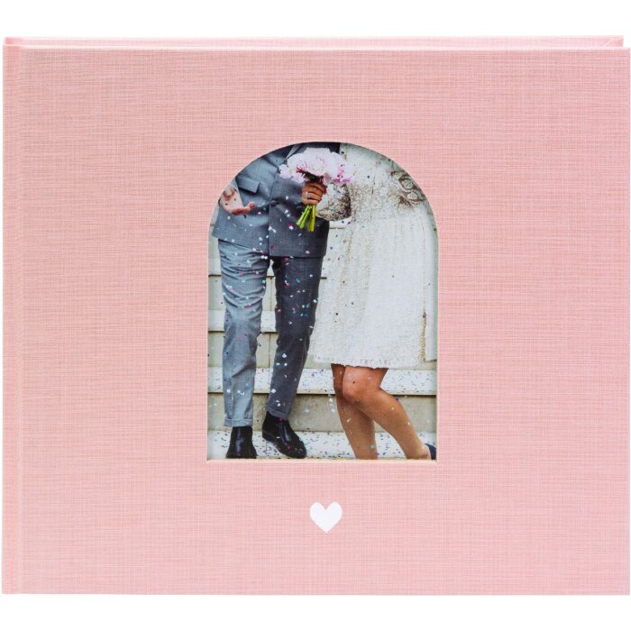 Libro de visitas Goldbuch Moment del corazón rosa 24x22 cm