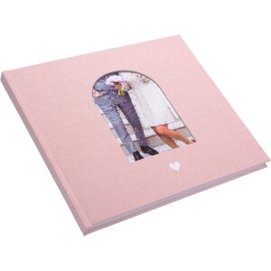 Libro de visitas Goldbuch Moment del corazón rosa 24x22 cm