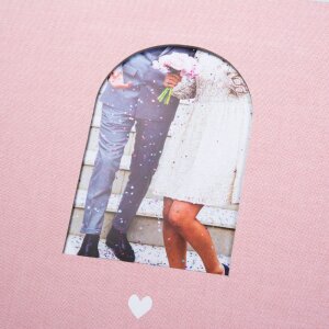 Libro de visitas Goldbuch Moment del corazón rosa 24x22 cm