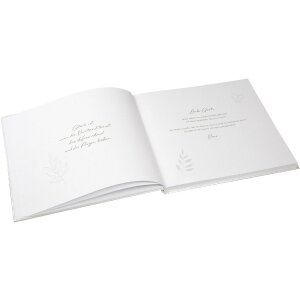 Libro de visitas Goldbuch Herzklopfen 24x22 cm, grabado en oro, ilustrado